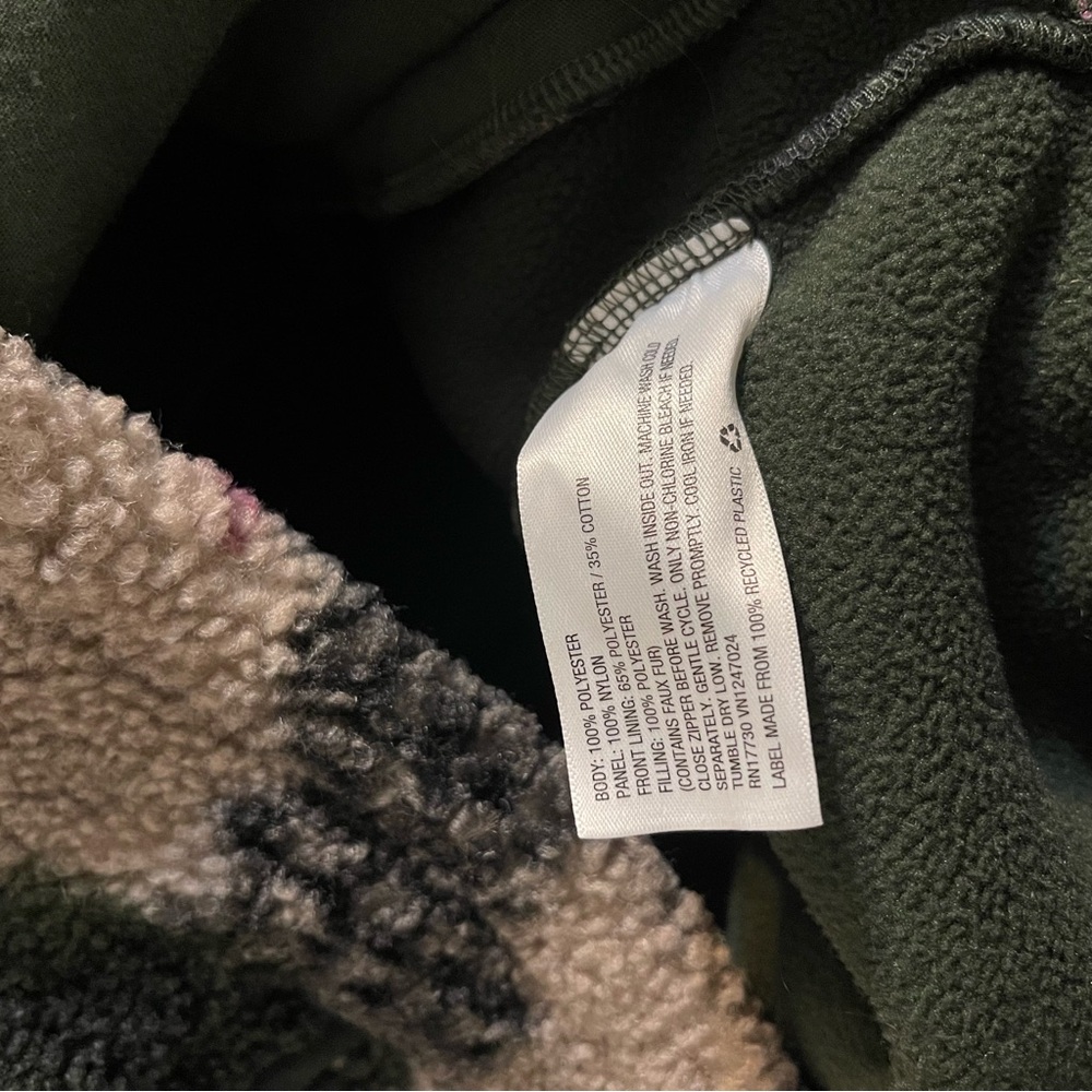 Joy Lab Women's Tan, Camouflage Pink Mock Neck Sherpa Fleece Jacket  Size M - Picture 8 of 8